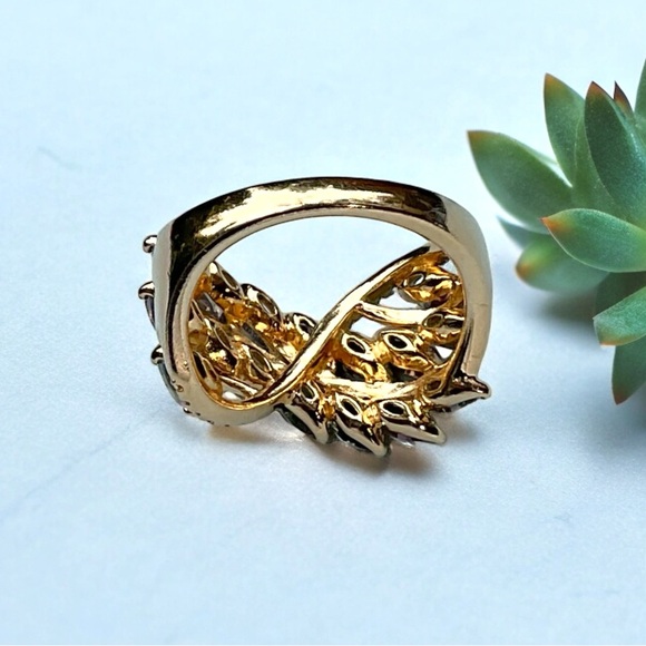 ❤️ Gold/925 GENUINE Diamond & Mystic Topaz Ring - Picture 8 of 12